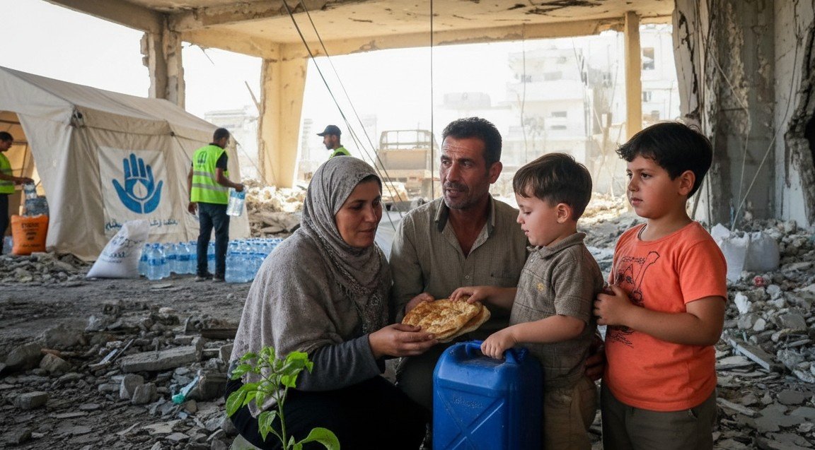 Adam and Ibrahim with their family